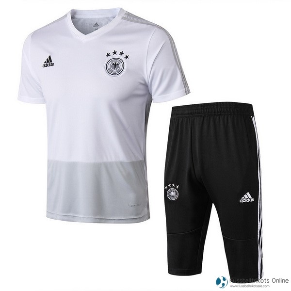 Deutschland Trikot Trainingsshirt Komplett Set 2018 Weiß Schwarz Fussballtrikots Günstig